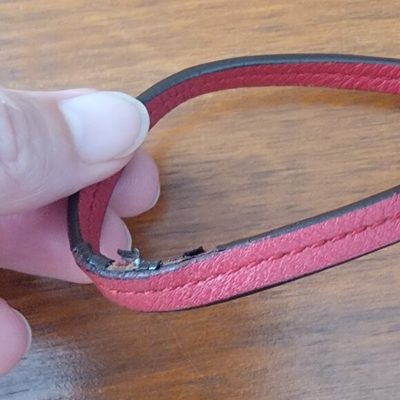 COACH Red Leather Zippered Wristlet Coin Purse 6” x 4” - Picture 3 of 12